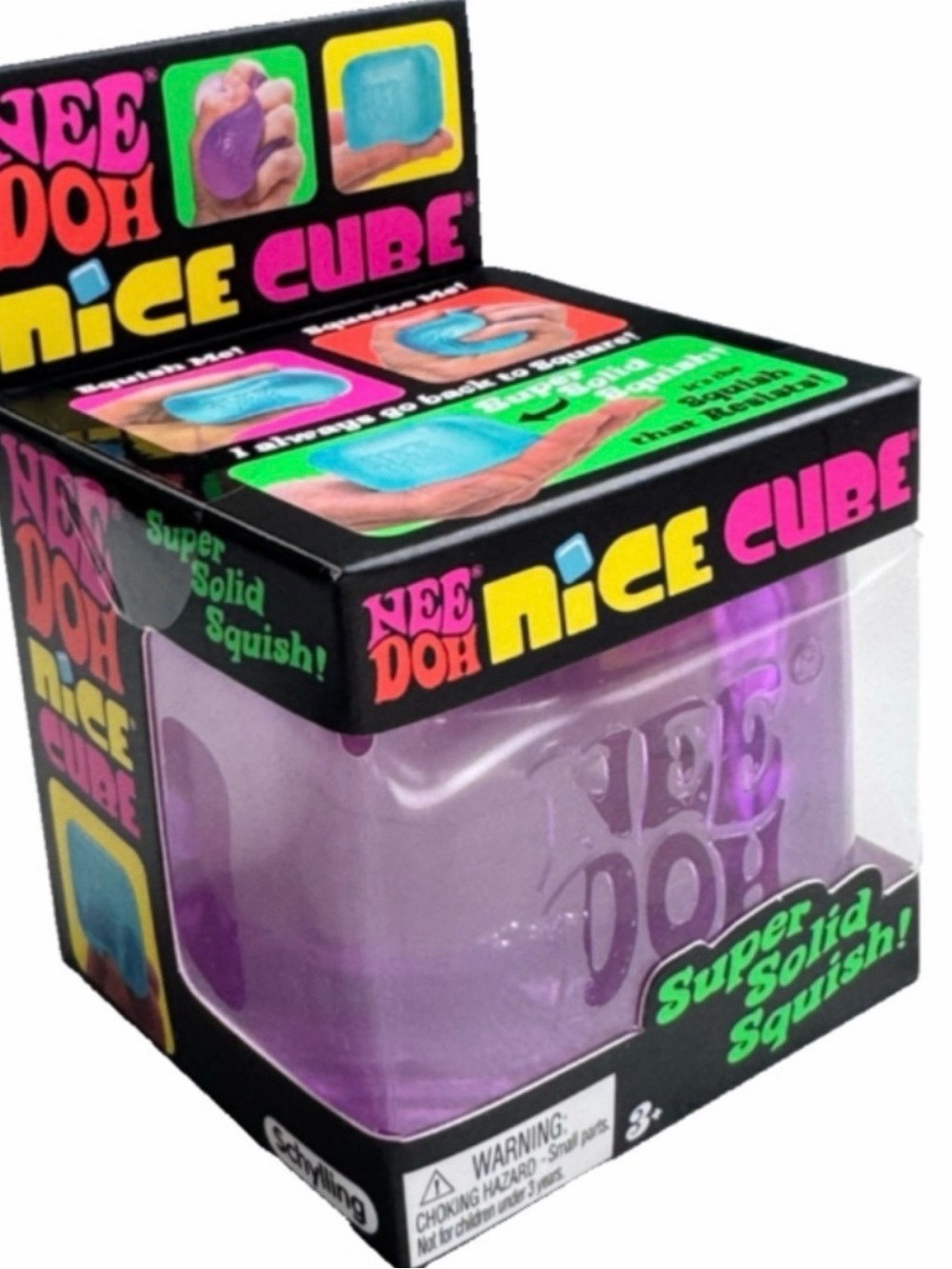 *NEW* NeeDoh Nice Cube Super Solid Squish - purple (1)